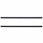 Screw-on Door Brush Seals 2 pcs White 100 cm Aluminium Alloy