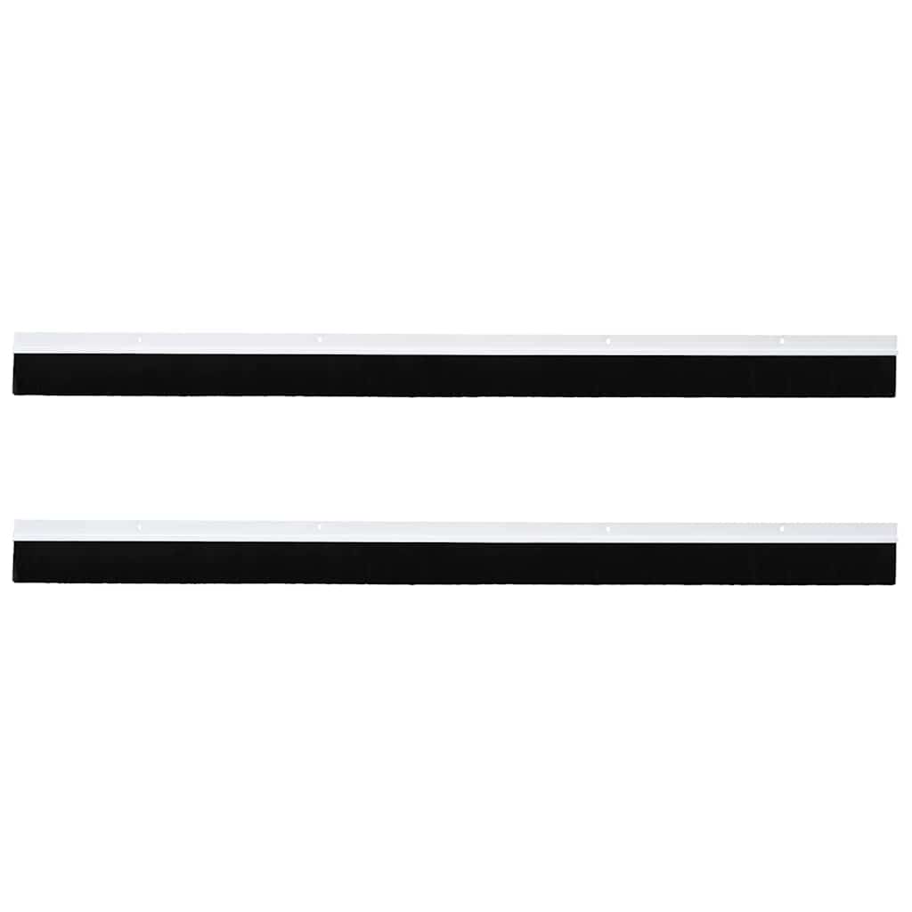 Screw-on Door Brush Seals 2 pcs White 100 cm Aluminium Alloy