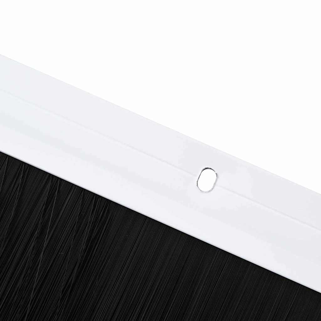 Screw-on Door Brush Seals 2 pcs White 100 cm Aluminium Alloy