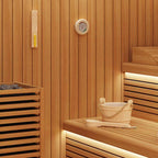 Sauna Accessory Set 4 pcs Brown Solid Pine Wood and Hemp