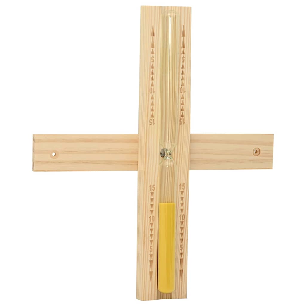 Sauna Accessory Set 4 pcs Brown Solid Pine Wood and Hemp