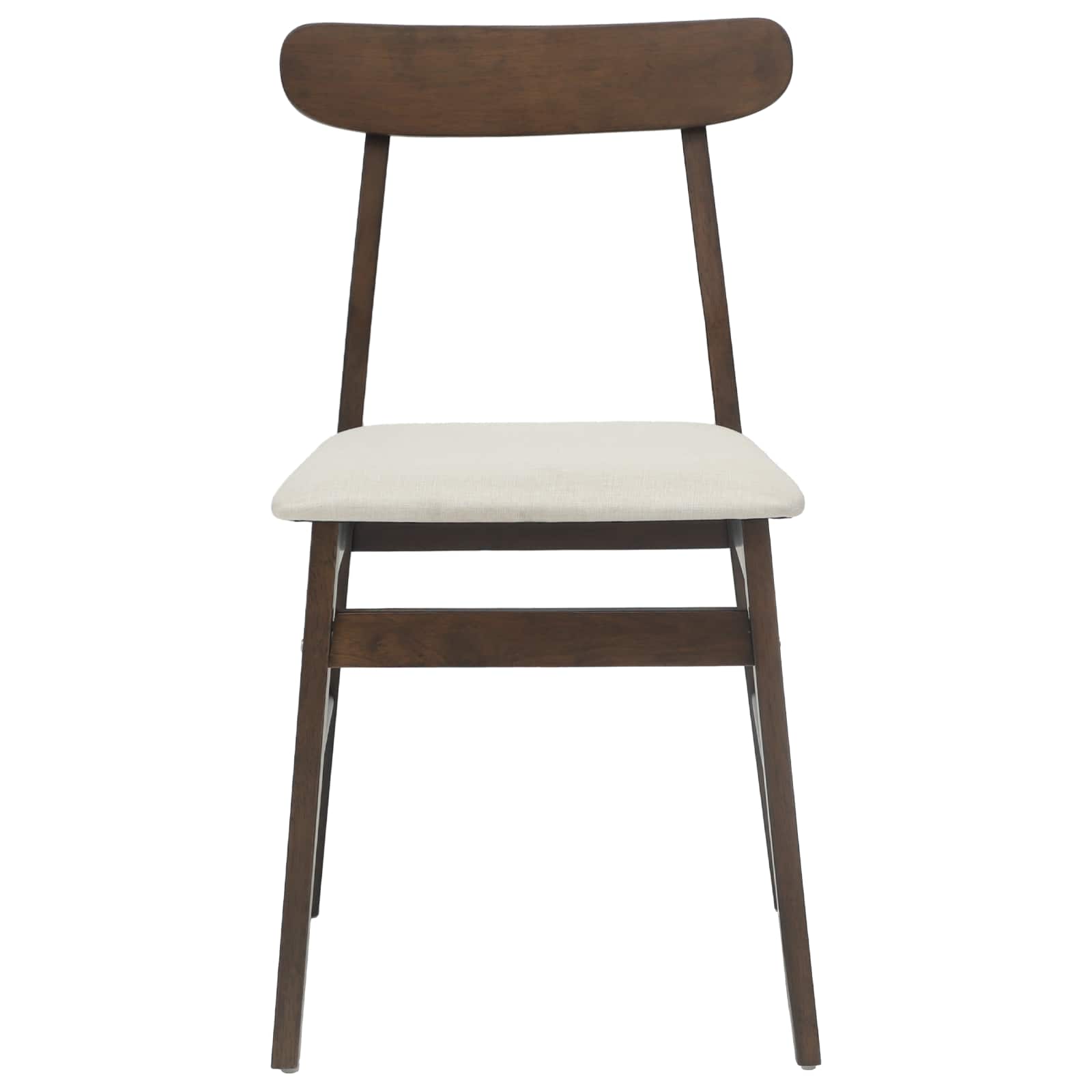 Dining Chair 2 pcs Dark Brown and Light Solid Rubber Wood