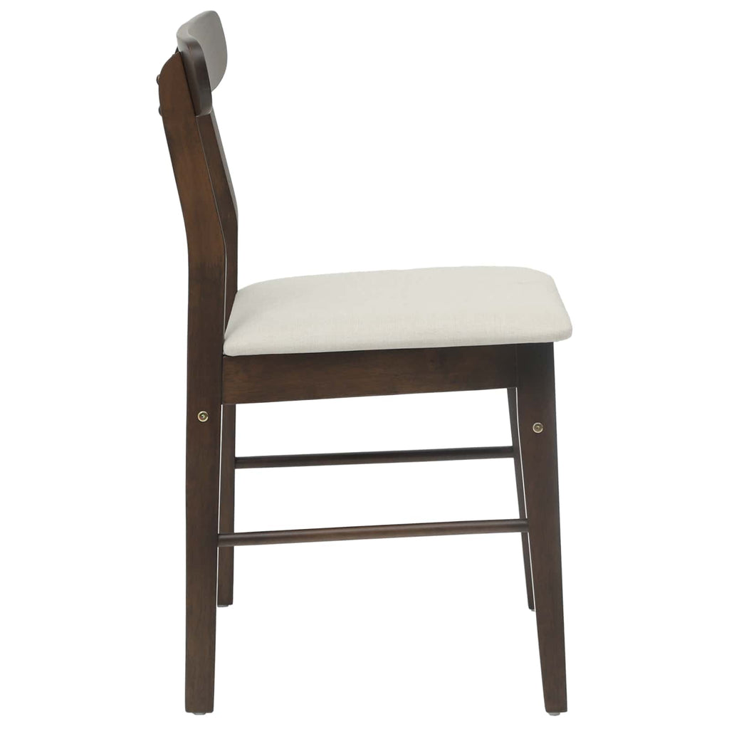 Dining Chair 2 pcs Dark Brown and Light Solid Rubber Wood