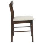 Dining Chair 2 pcs Dark Brown and Light Solid Rubber Wood