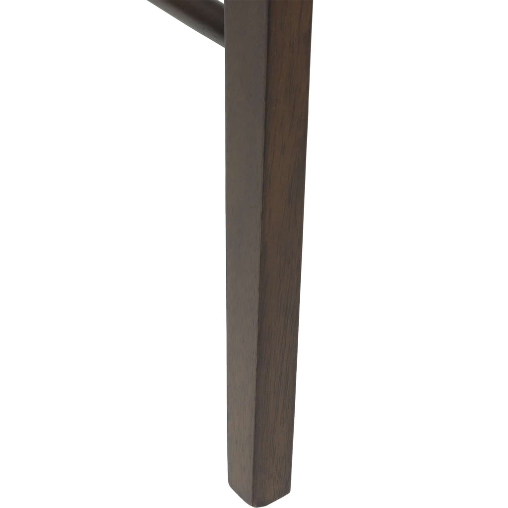 Dining Chair 2 pcs Dark Brown and Black Solid Rubber Wood