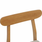 Dining Chair 2 pcs Natural and Light Solid Rubber Wood