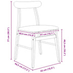 Dining Chair 2 pcs Natural and Light Solid Rubber Wood