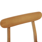 Dining Chair 2 pcs Natural 43 x 44.5 x 77 cm Solid Rubber Wood