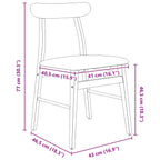 Dining Chair 2 pcs White and Grey Solid Rubber Wood