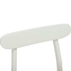 Dining Chair 2 pcs White and Natural 43 x 44.5 x 77 cm