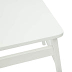 Dining Chair 2 pcs White 43 x 44.5 x 77 cm Solid Rubber Wood