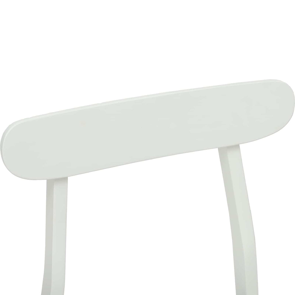 Dining Chair 2 pcs White 43 x 44.5 x 77 cm Solid Rubber Wood