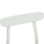 Dining Chair 2 pcs White 43 x 44.5 x 77 cm Solid Rubber Wood