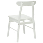 Dining Chair 2 pcs White 43 x 44.5 x 77 cm Solid Rubber Wood