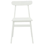 Dining Chair 2 pcs White 43 x 44.5 x 77 cm Solid Rubber Wood