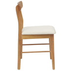 Dining Chair 2 pcs Natural and Light Solid Rubber Wood