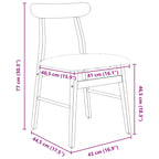 Dining Chair 2 pcs Natural and Light Solid Rubber Wood