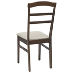 Dining Chair 2 pcs Light Brown and Light Solid Rubber Wood