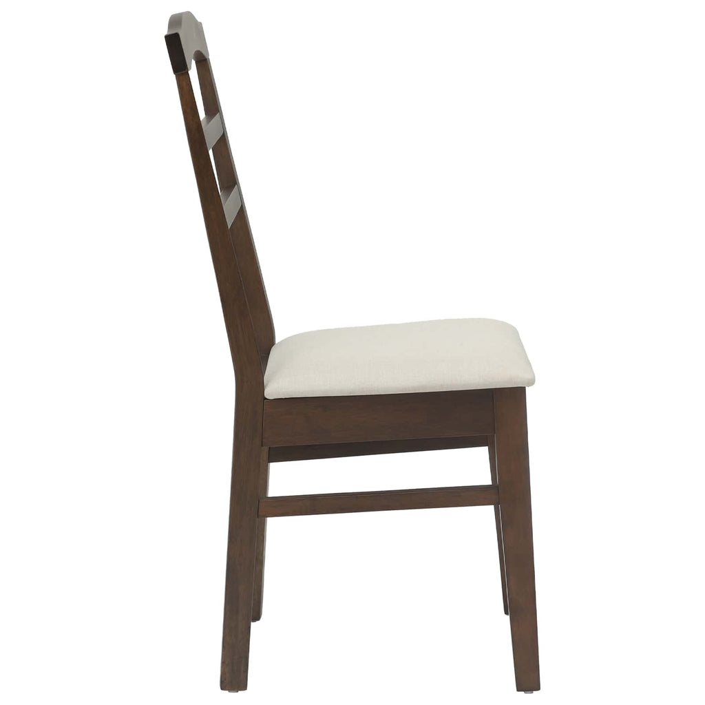 Dining Chair 2 pcs Light Brown and Light Solid Rubber Wood