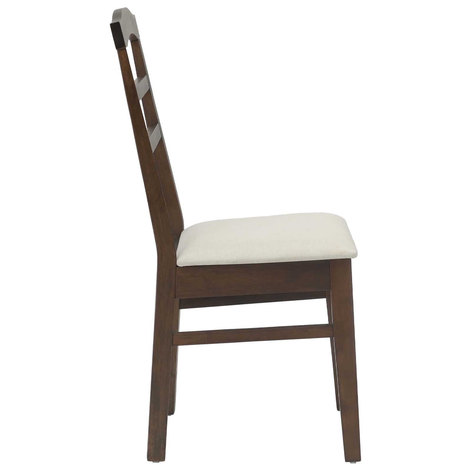 Dining Chair 2 pcs Light Brown and Light Solid Rubber Wood