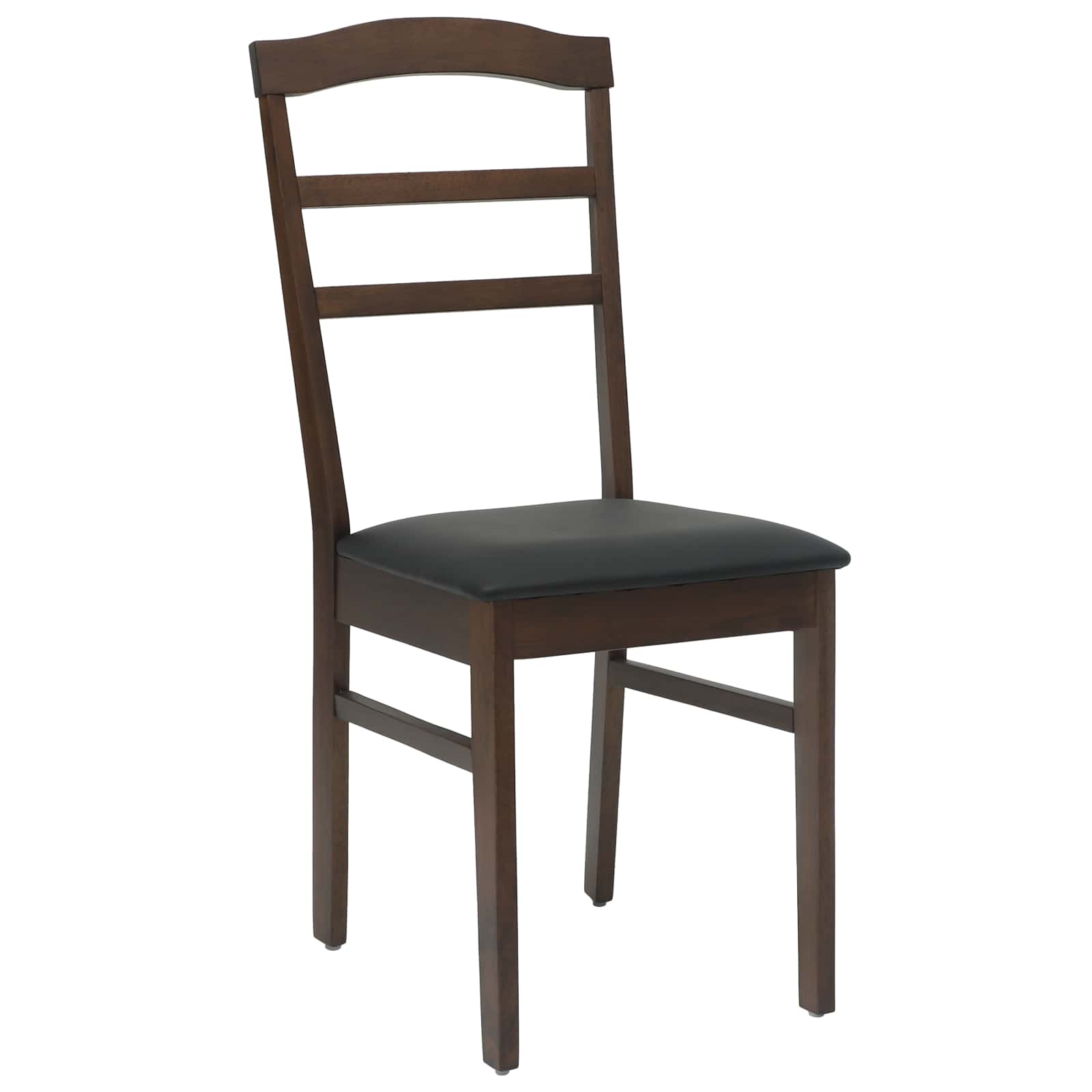 Dining Chair 2 pcs Light Brown and Black Solid Rubber Wood