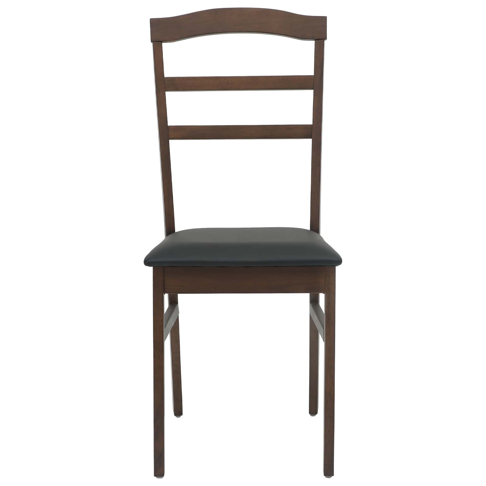 Dining Chair 2 pcs Light Brown and Black Solid Rubber Wood