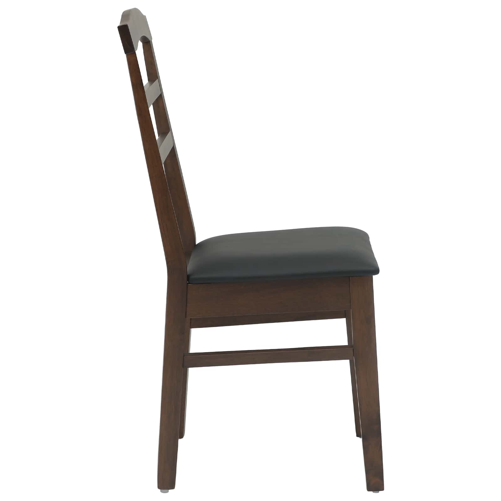 Dining Chair 2 pcs Light Brown and Black Solid Rubber Wood