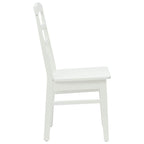 Dining Chair 2 pcs White Solid Rubber Wood
