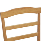 Dining Chair 2 pcs Natural and Light Solid Rubber Wood