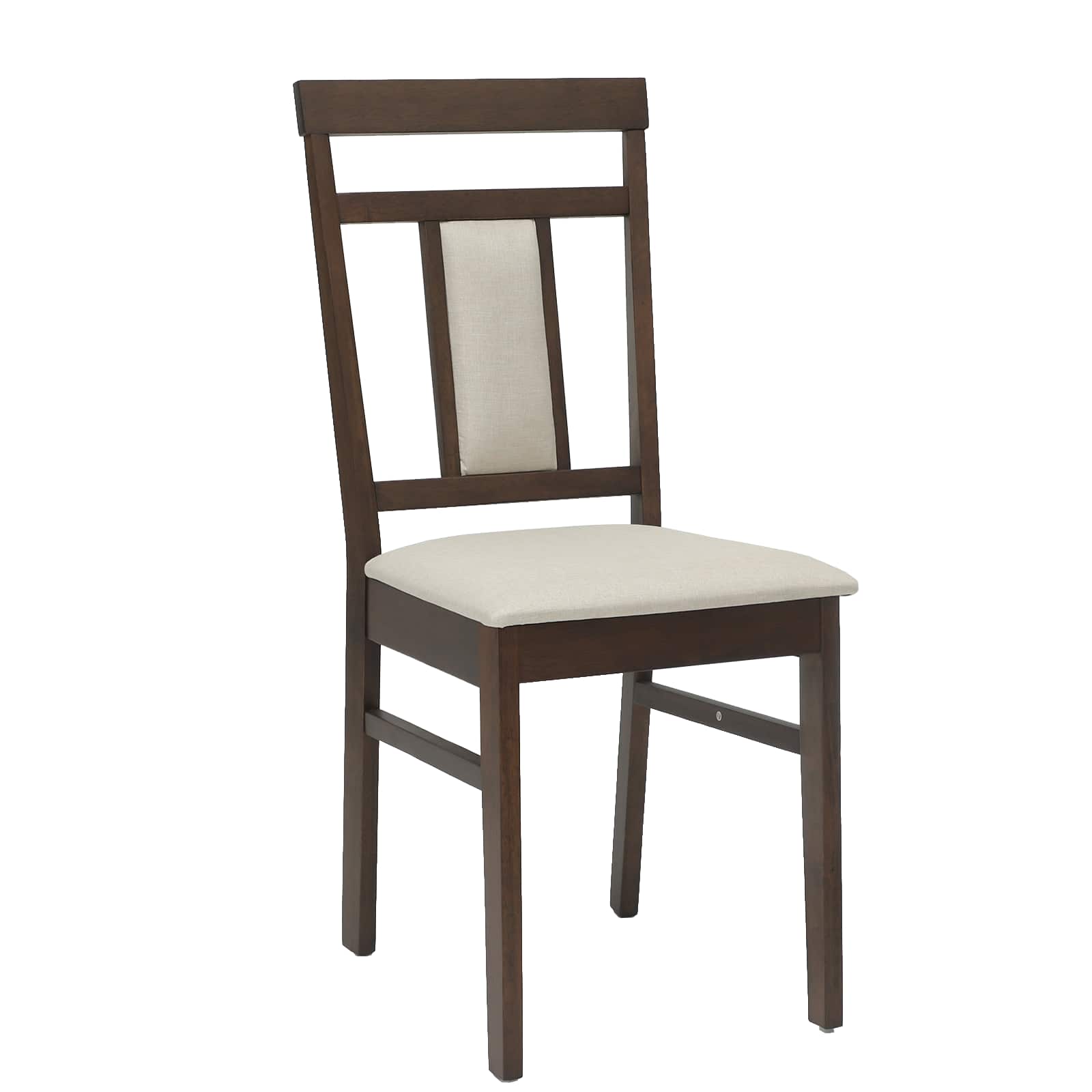 Dining Chair 2 pcs Light Brown and Light Solid Rubber Wood