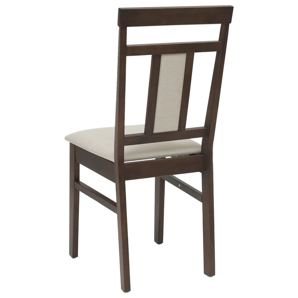 Dining Chair 2 pcs Light Brown and Light Solid Rubber Wood