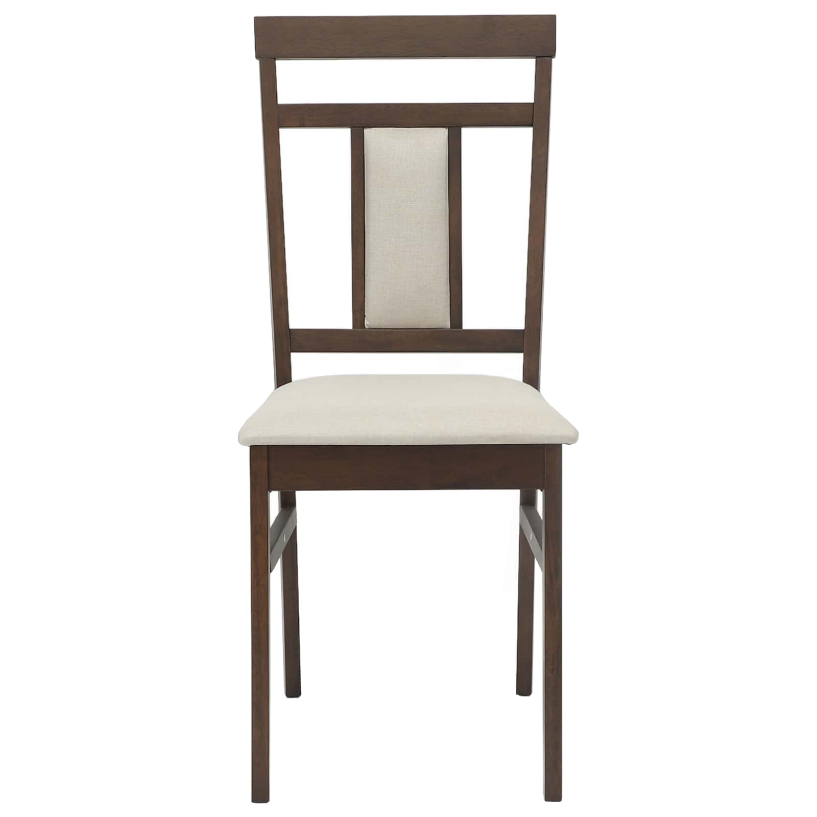 Dining Chair 2 pcs Light Brown and Light Solid Rubber Wood