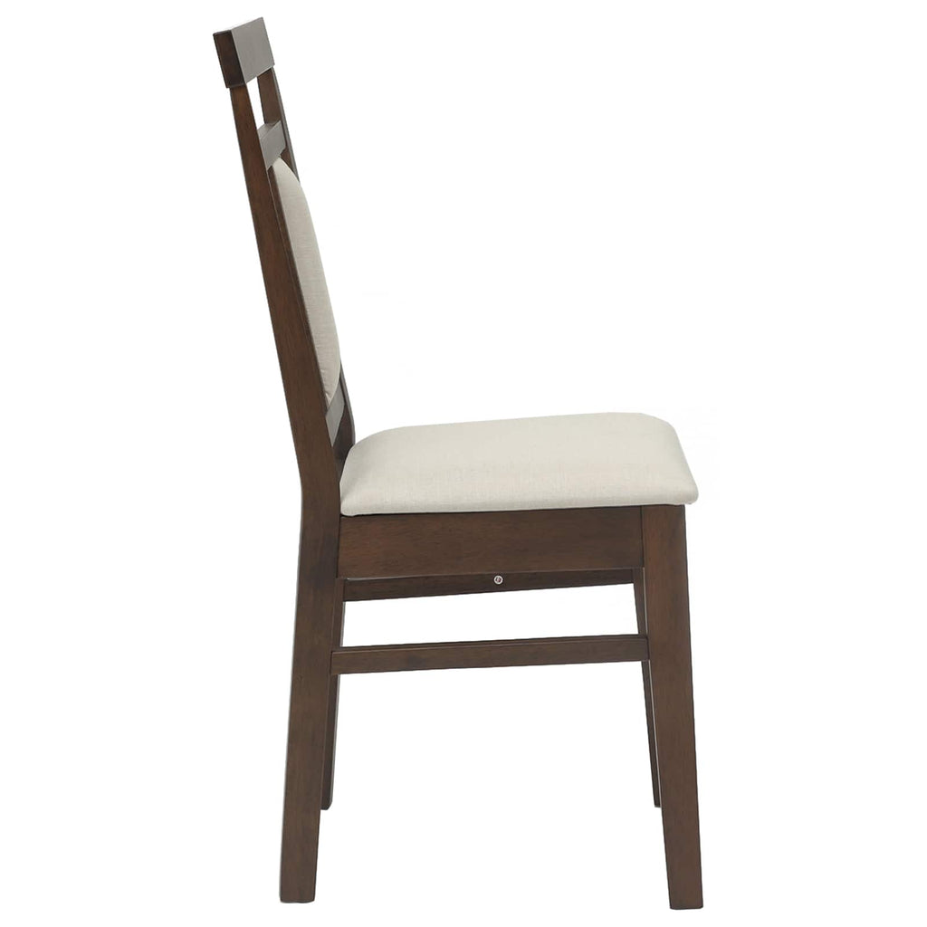 Dining Chair 2 pcs Light Brown and Light Solid Rubber Wood
