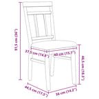 Dining Chair 2 pcs Light Brown and Light Solid Rubber Wood