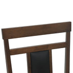 Dining Chair 2 pcs Light Brown and Black Solid Rubber Wood