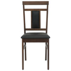 Dining Chair 2 pcs Light Brown and Black Solid Rubber Wood