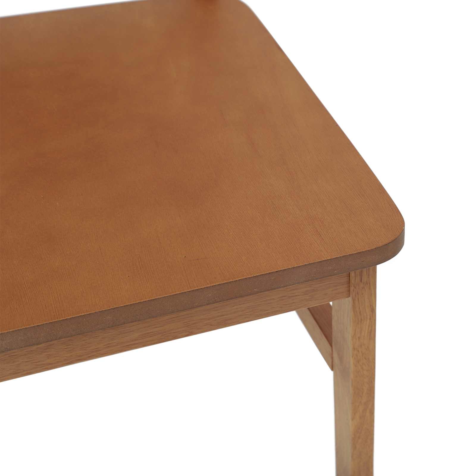 Dining Chair 2 pcs Natural Solid Rubber Wood