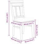 Dining Chair 2 pcs Natural and Light Solid Rubber Wood