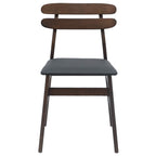 Dining Chair 2 pcs Light Brown and Black Solid Rubber Wood