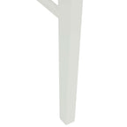 Dining Chair 2 pcs White and Natural Solid Rubber Wood