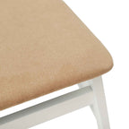 Dining Chair 2 pcs White and Brown Solid Rubber Wood