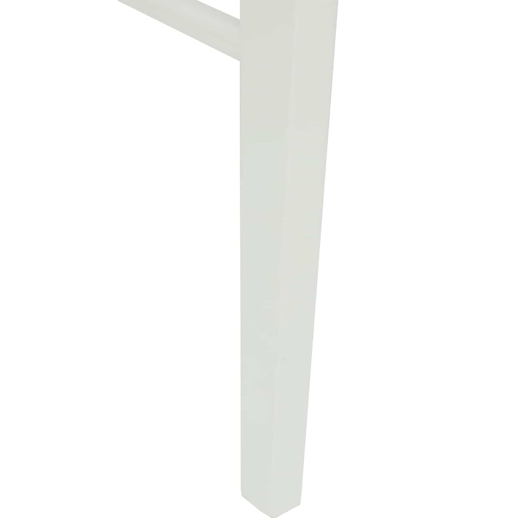 Dining Chair 2 pcs White and Brown Solid Rubber Wood