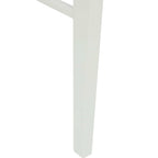 Dining Chair 2 pcs White and Brown Solid Rubber Wood