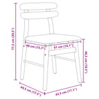 Dining Chair 2 pcs White and Brown Solid Rubber Wood