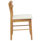 Dining Chair 2 pcs Natural and Light Solid Rubber Wood