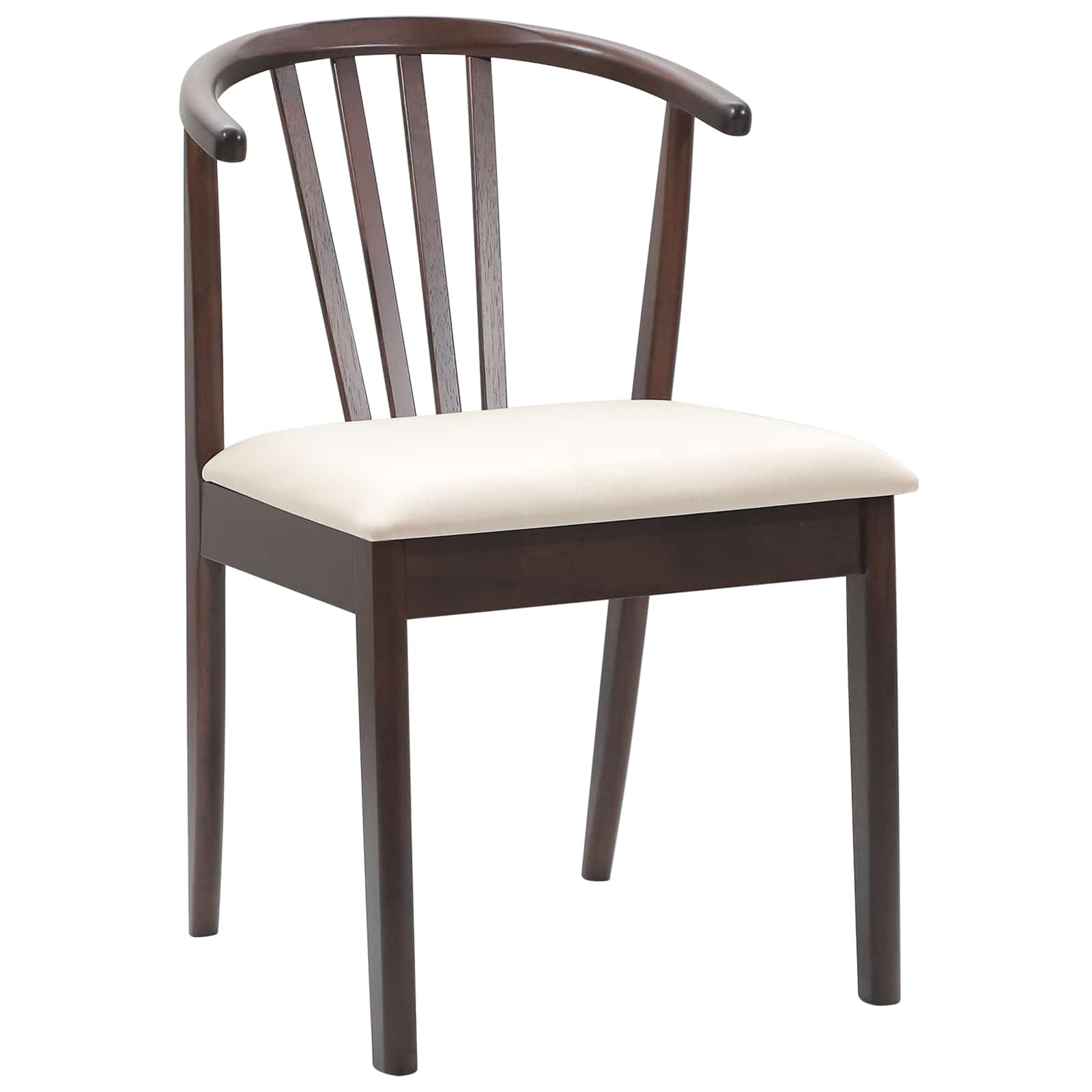 Dining Chair 2 pcs Light Brown and Light Solid Rubberwood