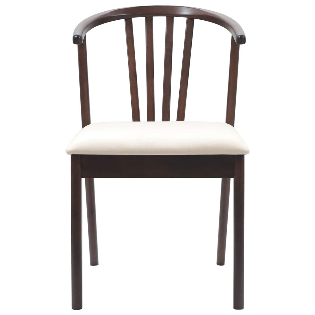 Dining Chair 2 pcs Light Brown and Light Solid Rubberwood