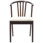 Dining Chair 2 pcs Light Brown and Light Solid Rubberwood