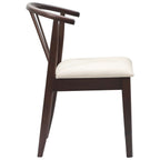 Dining Chair 2 pcs Light Brown and Light Solid Rubberwood