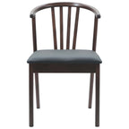 Dining Chair 2 pcs Light Brown and Black Solid Rubberwood